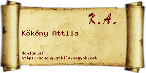 Kökény Attila névjegykártya